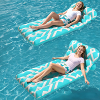 ENLIGHT Transat Gonflable en PVC avec Support Dorsal Imprimé Tropical pour Adultes - Flotteur de Piscine pour Lac, Plage et Fêtes Adultes