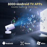 Mini Proyector Portátil Compatible con 1080P, Bajo Nivel de Ruido, Auto HY300 Pro, Proyectores de Tiro Corto para Pantalla Grande en Espacios Pequeños
