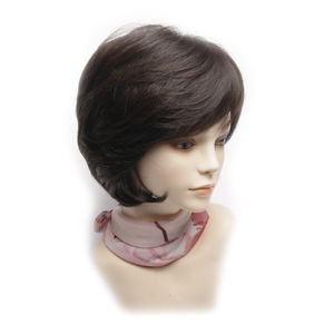 No Shed Hand Tied Kinky Curl Bob Human Mix Natural Black Brown Elastic Band Lightweight Breathable Summer - Product Image 6