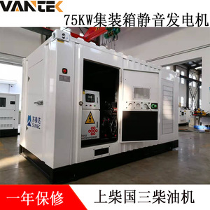 Jiangsu Wantai 75kW Containerized <b>Silent</b> Diesel <b>Generator</b> Set Electronic Injection National III Emission Standard - Product Image 4