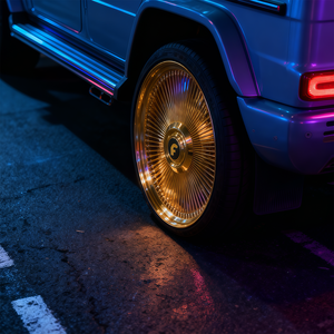 क्रोम जाली चांदी 20/22/24/26 इंच वायर व्हील रिम नई शर्त मल्टी वायर वायस व्हील्स के लिए मल्टी वायर स्पोक व्हील रिम - Product Image 5