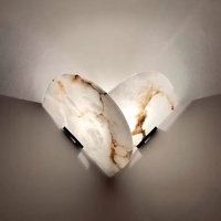 Applique murale LED en cuivre pour chambre à coucher, design simple, moderne, luxueux et créatif, idéale pour couloir d'hôtel et entrée, avec éléments en marbre