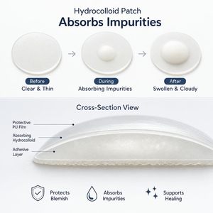 Patchs anti-acné pour boutons et imperfections, autocollants de traitement localisé pour le visage, patchs anti-acné holographiques 24 points - Product Image 4