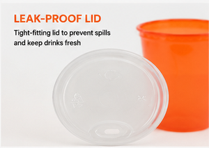 12 Oz <b>Plastic</b> <b>Cup</b> With Lid And Straw Round PP Disposable Beverage <b>Cup</b> For Party Use - Product Image 2