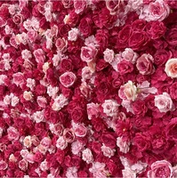 Mur floral artificiel en soie 8x8 pieds, roses artificielles, toile de fond de mariage, mur photo Instagram-worthy, mur de fleurs artificielles d'extérieur