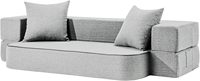Fauteuil Convertible Pliable en Lit avec Mousse à Mémoire de Forme, Canapé de Sol Matelas de Couchage Simple Plus, avec Oreiller