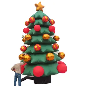 Árvore de natal inflável led de 8m, alta, iluminada, para áreas externas, decoração natalina, árvore de natal
