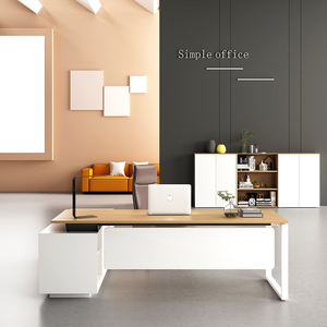 Bureau exécutif en forme de L-Bureau haut de gamme de luxe contemporain, poste de travail de luxe de qualité supérieure pour un usage <span class=keywords><strong>professionnel</strong></span> au bureau - Product Image 2