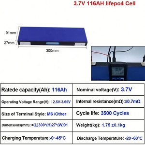 แบตเตอรี่ลิเธียมไอออนขายดี CATL 3.7V 114Ah 116Ah 117Ah แบตเตอรี่แบบแท่งปริซึมชนิด NMC ชาร์จได้ สำหรับรถกอล์ฟ รถยนต์ไฟฟ้า - Product Image 2