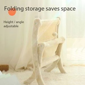 Cama para Gatos Moderna y Plegable con Doble Cojín, Rascador de Sisal, Estructura Estable en Forma de X, en Embalaje de Cartón para Gatos de Interior - Product Image 5