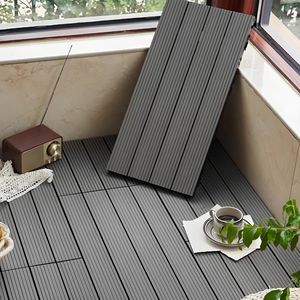 Panel de Suelo WPC Gris Diagonal para Terraza, 30*60*2.3cm, para Exteriores - Product Image 1