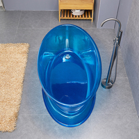 Salle de bain produite en usine Baignoire en polycarbonate transparente simple spacieuse confortable (baignoire transparente en PMMA