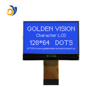 Modul LCD Grafis Transflektif 3V 128x64 Layar LCD COG 128X64 FPC TN MONO LCD