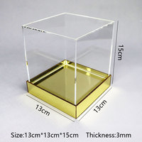 Boîte de présentation personnalisée Vitrine en acrylique transparent Boîte de présentation cadeau en plexiglas