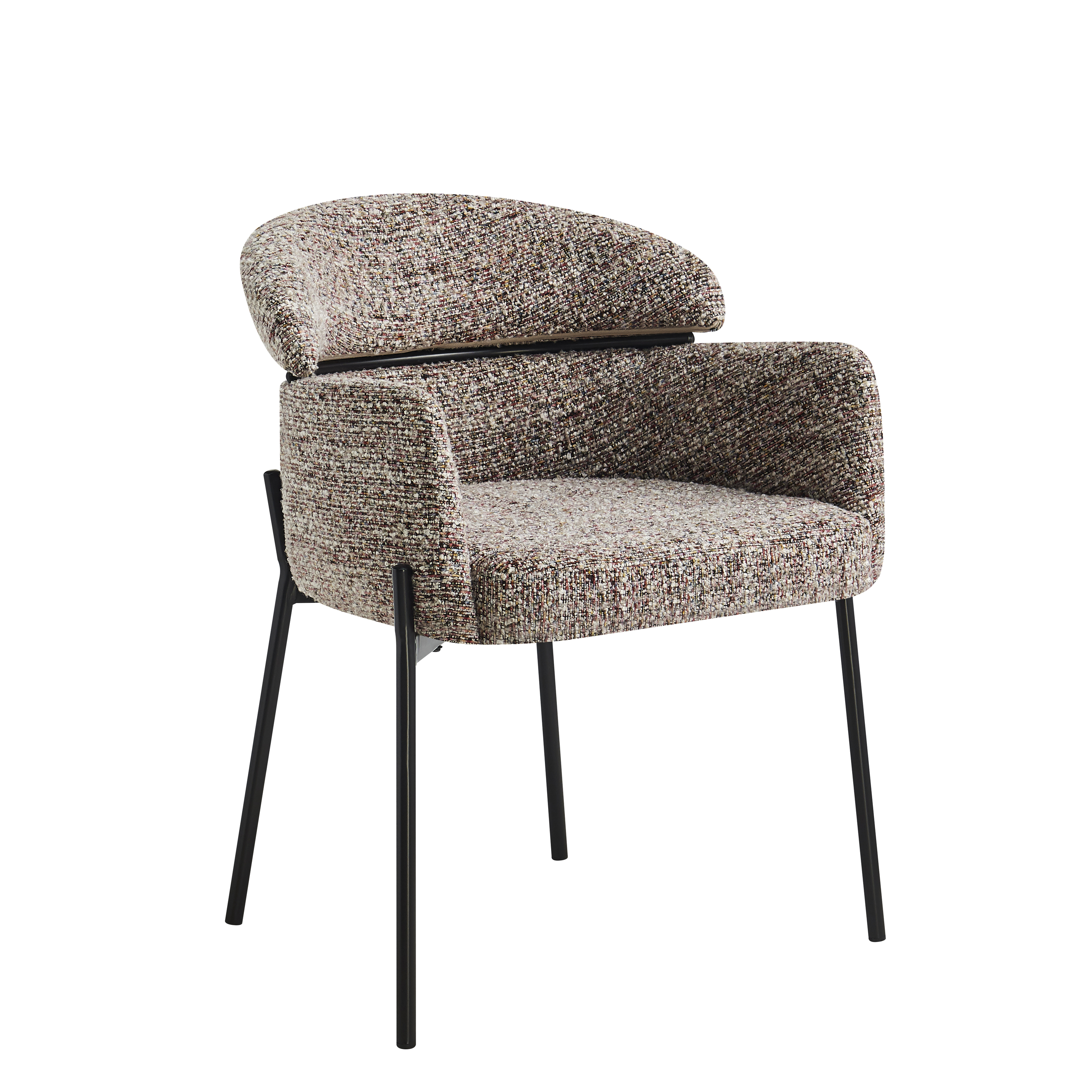 Reddish Brown Heather Tweed Chair