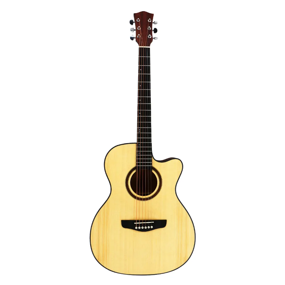 E40-720 40 ''üst ladin arka ve yan Sapele mat el yapımı akustik gitar