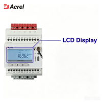 Compteur d'énergie intelligent triphasé Acrel ADW300-WiFi avec communication sans fil 2.4G sur rail DIN pour la surveillance de la puissance et la plateforme IoT