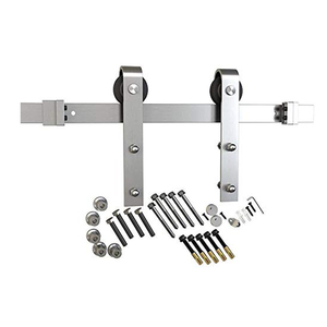 Wekis trơn tru và lặng lẽ satin Nickel móc áo con lăn phẳng theo dõi Kit hình dạng con lăn trượt thép không gỉ Barn Door phần cứng Kit - Product Image 2