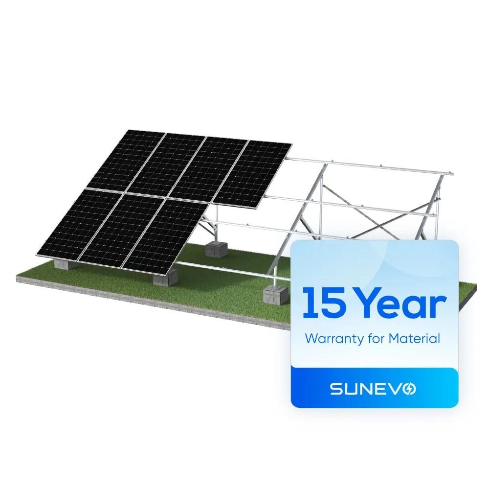 SunEvo सौर कोष्ठक सिस्टम पोल जमीन बढ़ते पीवी Ballasted स्थापना संरचना