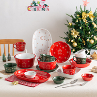 Vaisselle de Noël en gros : Assiettes, bols, tasses, logos OEM, ensembles de vaisselle de fête, cadeaux de Nouvel An, vaisselle pour la maison