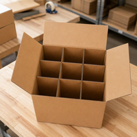 Boîte de séparation en carton ondulé sur mesure pour la protection et la séparation des produits en bouteille