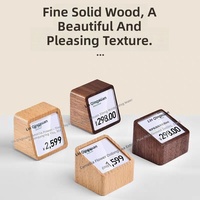 Porte-étiquettes en bois massif, support de présentation pour cartes de prix, présentoir de menu de table pour restaurant, café, boutique