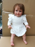 Poupée bébé reborn de 24 pouces, fille en bas âge, Zoe, peau 3D, haute qualité, déjà peinte à la main, poupée artisanale, cadeau de Noël, jouet M036