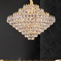 Nouveau lustre en cristal haut de gamme pour salon et salle à manger, protection oculaire, style français, luxe, grand lustre de hall haut de gamme