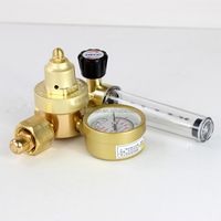 Pengatur aliran argon standar dengan ulir G5/8 OEM CGA320 CGA580, regulator aliran argon 4500psi