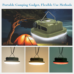 Lampe <span class=keywords><strong>de</strong></span> <span class=keywords><strong>travail</strong></span> rechargeable multifonctionnelle, lampes <span class=keywords><strong>de</strong></span> camping portables vertes avec lumière chaude/blanche/naturelle/rouge pour la pêche en plein air - Product Image 5