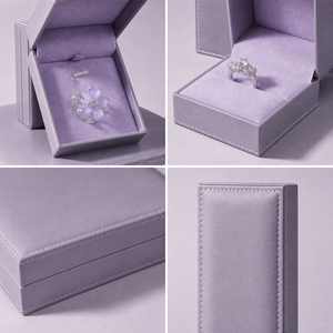 Zebopak Lavender Purple Jewellery <b>Box</b> Set with Ring Necklace Pendant Bracelet <b>Christmas</b> Holiday Gift Packaging Supplier - Product Image 4