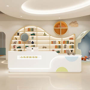 Mostrador de Recepción para Tienda de Ropa <span class=keywords><strong>Infantil</strong></span> de Dibujos Animados, Mostrador de Bar para Tienda de Maternidad y Bebés, Caja Registradora - Product Image 3