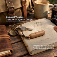 Clé USB 2.0 en bois personnalisée en forme de pilule, écologique, avec logo, coffret cadeau promotionnel médical, 8 Go/16 Go/32 Go/64 Go/128 Go