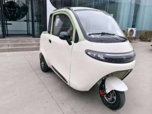 Triciclo Eléctrico de Carga de Primera Categoría, Vehículo Moderno con Cabina, Certificación EEC y Compartimento de Almacenamiento Trasero - Product Image 3