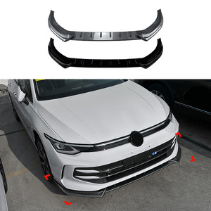 Amp-Z Front Lip Spoiler For Volkswagen Golf 8.5 Pro 2024 Matte Piano Black Carbon Fiber Texture Tuning Style - Product Image 4