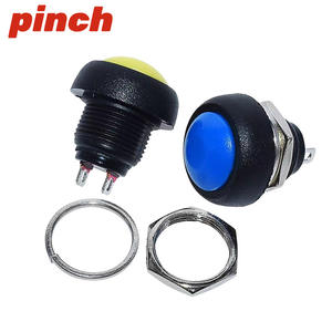 Pinch PBS-33B Miniature Waterproof Push <b>Button</b> Switch 12mm Cutout 1NO Solder Terminal IP65 Plastic - Product Image 3
