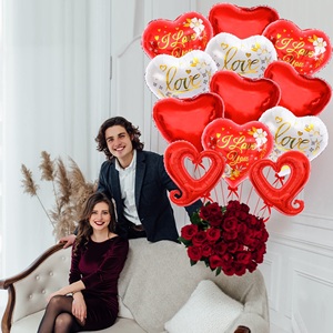 Lot de 12 ballons en forme de cœur de 18 pouces pour la Saint-Valentin, ballons en forme de cœur pour <span class=keywords><strong>d</strong></span>écorations romantiques de soirée spéciale - Product Image 5