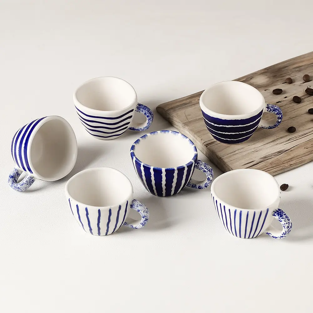 Moderne Nordic Kaffekop Op Maat Handschilderij Cadeauset Melk Koffiemok Groothandel Home Cup Koffie