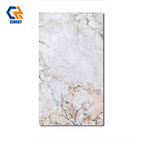 Carreaux de sol et de mur en porcelaine blanche de Carrare, finition brillante, design moderne, antibactériens, 600x1200mm, 9mm, surface brillante, pierre pour intérieur