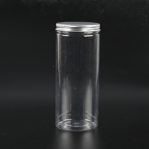 Pet Plastic Bucket 85X250mm Cylinder Food Grade Transparent Airtight Container With Aluminum Lid Large Capacity Jar - Product Image 2