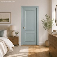 Pintu Kayu Interior Kontemporer Akustik untuk Kamar Tidur, Pintu Ayun Kayu dengan Bingkai untuk Proyek Hotel, Apartemen, dan Vila