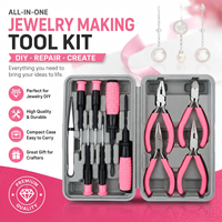 Kit d'outils de fabrication de bijoux 11 pièces, mini pinces, pinces à épiler, outils de perlage DIY pour la création de colliers, bracelets, kit de démarrage pour la création de bijoux