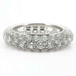 Anillos de compromiso de oro macizo de 14 quilates con diamantes de laboratorio, anillos de boda para hombre, banda de eternidad, anillo de diamantes cultivados en laboratorio - Product Image 2