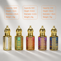 Flacons roll-on miniatures octogonaux mats colorés pour huiles essentielles – Bouteilles en verre rechargeables de qualité supérieure pour échantillons de parfum et cosmétiques