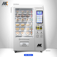 Distributeur automatique de sandwichs froids à 7 étages avec double verre trempé, prix de gros, OEM personnalisé