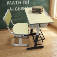 Ensemble de bureau et chaise scolaire renforcé et épaissi pour élèves du primaire et du secondaire