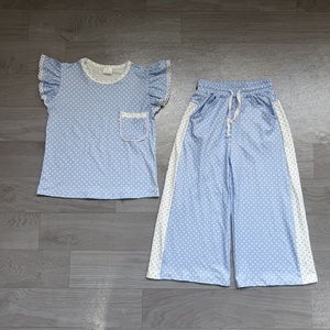 Preordine GSPO2329MZ Set all'Ingrosso per Bambini con Camicia a Maniche Corte con Tasche e Pantaloni a Pois, Outfit per Bambine e Neonati, Abbigliamento Rosso - Product Image 4