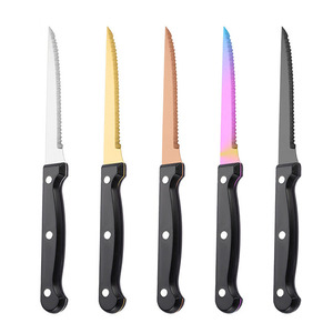 Coltello da bistecca in acciaio inox coltello da taglio affilato coltello da bistecca seghettato per cucina ristorante stoviglie campeggio - Product Image 1