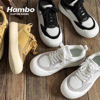Chaussures de skateboard à plateforme pour hommes, en maille et daim patchwork, sneakers à bout large, semelle épaisse, rehaussantes, décontractées
