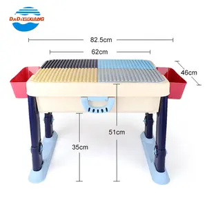 متعددة الوظائف طاولة تعليمية لعبة المكعبات بناء لبنة الجدول للأطفال